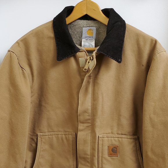 rare carhartt sherpa lined jacket size men's M - Picture 2 of 8
